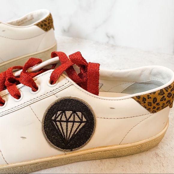 Like new - SAINT LAURENT Court Classic Diamond sneakers Sz 41 (size 10) - Picture 5 of 7